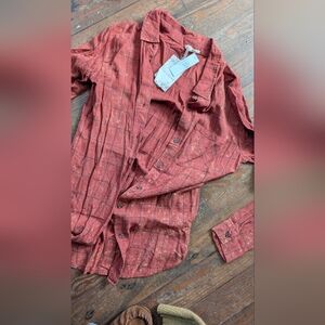 Hem & Thread Red Button Down Shirt